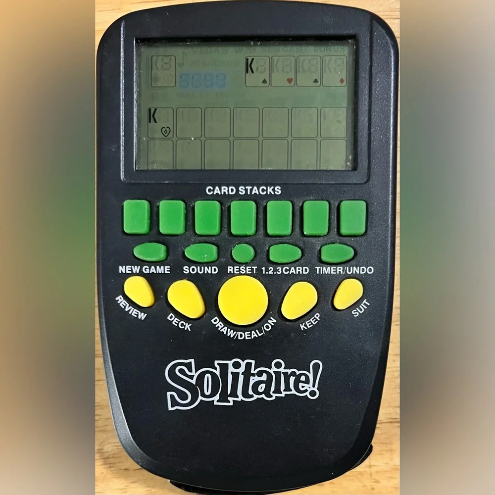 Solitaire Electronic Handheld Game‎ Card Stacks Timer Sound